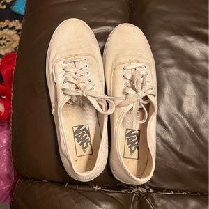 White womens vans size 9